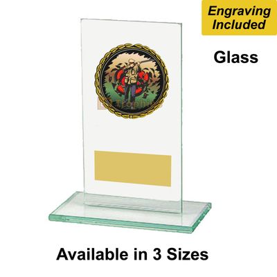 Glass Clay Pigeon Shooting Trophies - Warrior Range