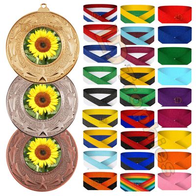 Sunflower Medal & Ribbon Packs - Various Sizes