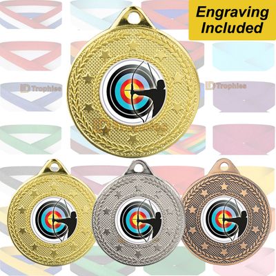 Archery Medal & Ribbon - Engraving Included