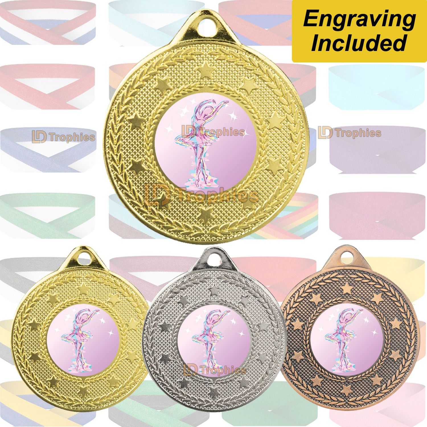 Ballet Medal & Ribbon - Engraving Included