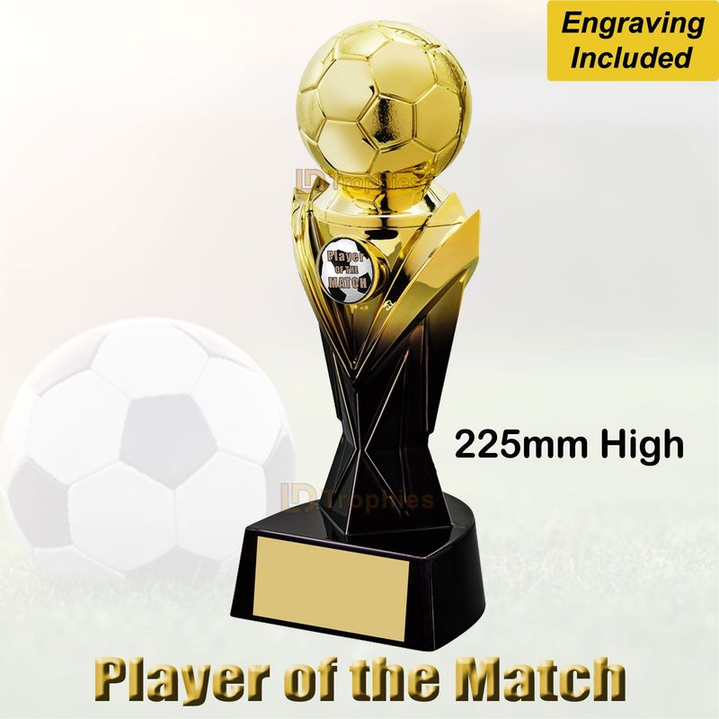Player of the Match Football Trophy - Gold