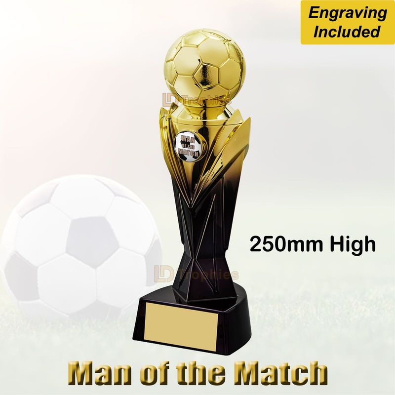 Man of the Match Football Trophy - Gold
