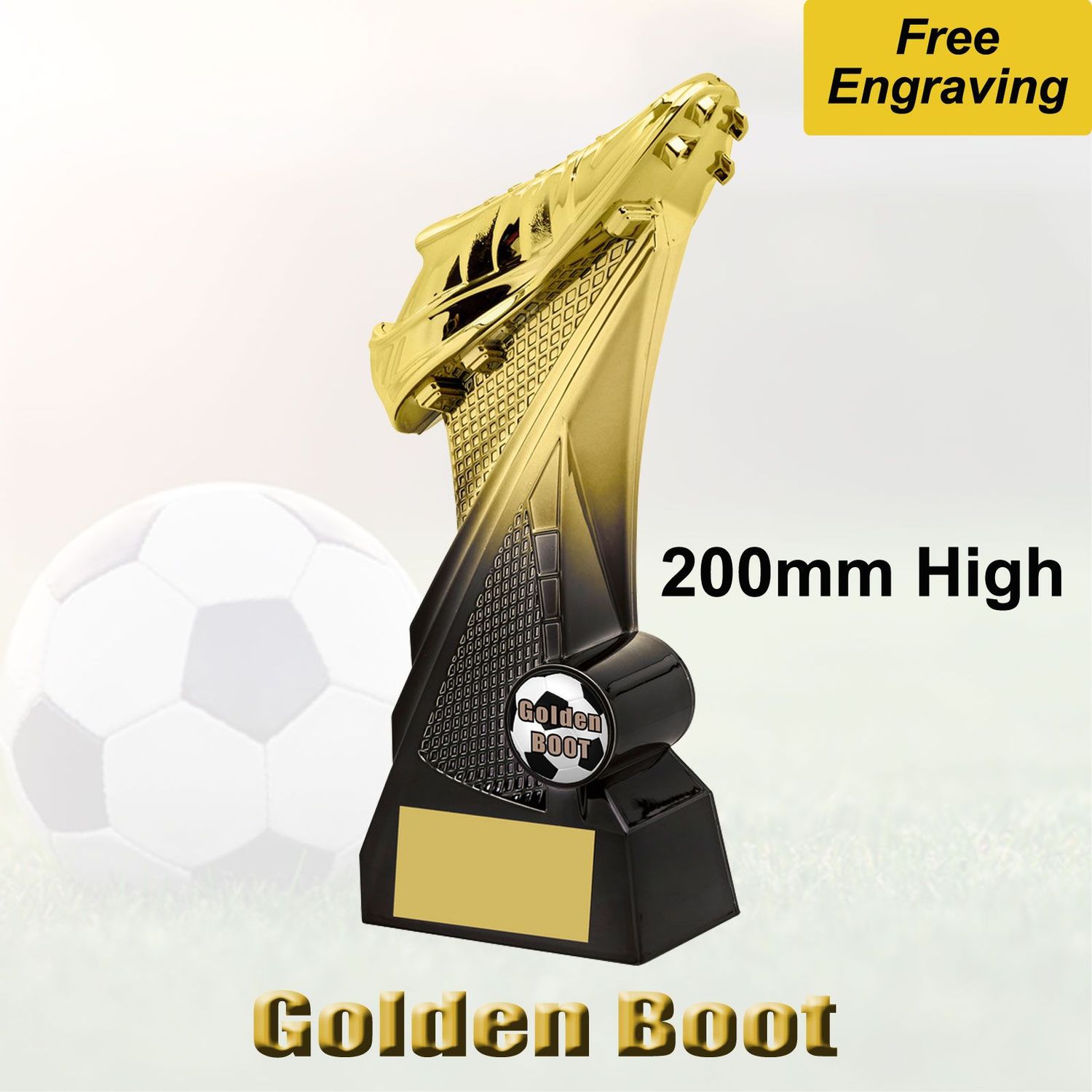 Golden Boot - Football Trophy - Velocity - 8 inch Golden Boot - Football Trophy - Velocity - 8 inch