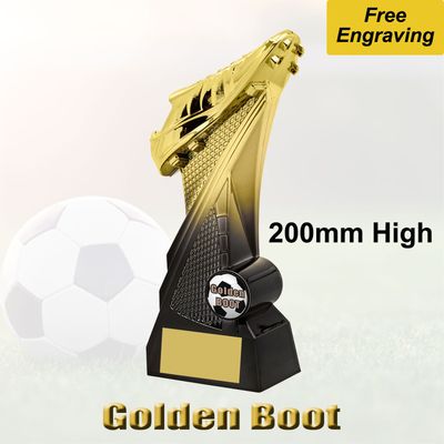 Golden Boot - Football Trophy - Velocity - 8 inch Golden Boot - Football Trophy - Velocity - 8 inch