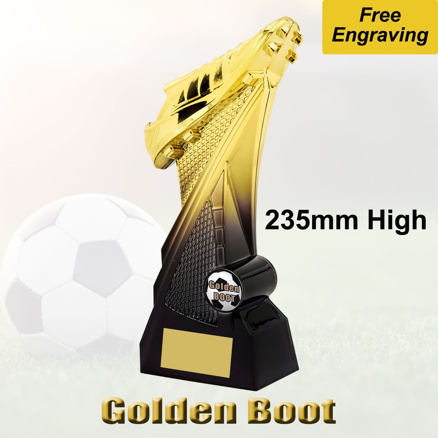 Golden Boot - Football Trophy - Velocity - 9.5 inch Golden Boot - Football Trophy - Velocity - 9.5 inch