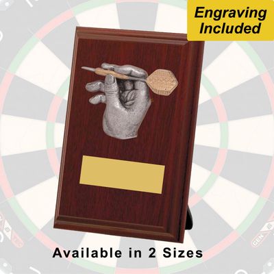 Darts Shield / Plaque - Dark Wood