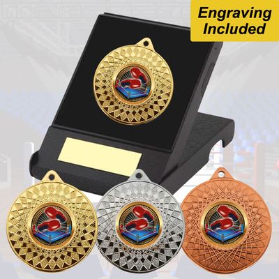 Boxing Medal in Presentation Box