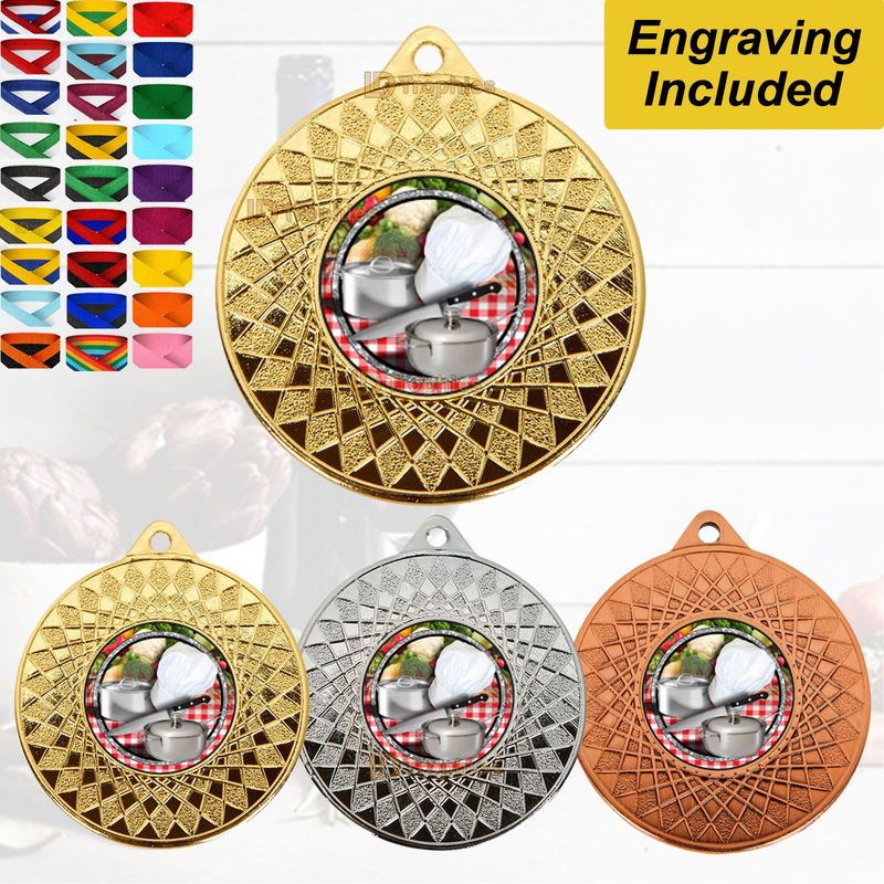 Cooking Medal & Ribbon - Engraving Included