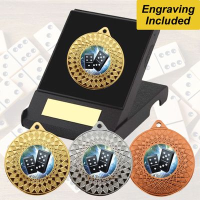 Dominoes Medal in Presentation Box Dominoes Medal in Presentation Box
