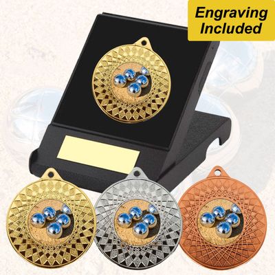 Petanque / Boules Medal in Box