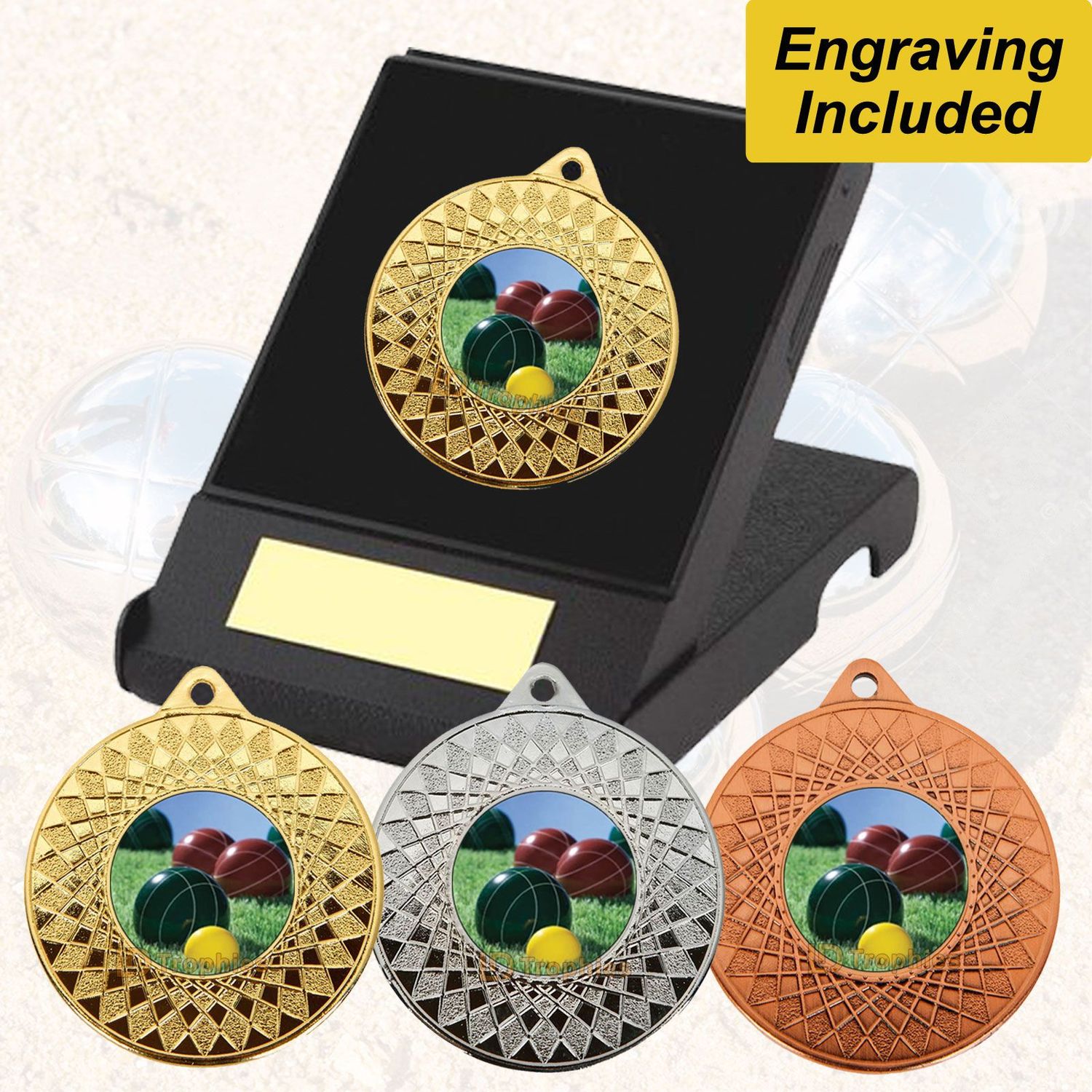 Boules / Petanque Medal in Box