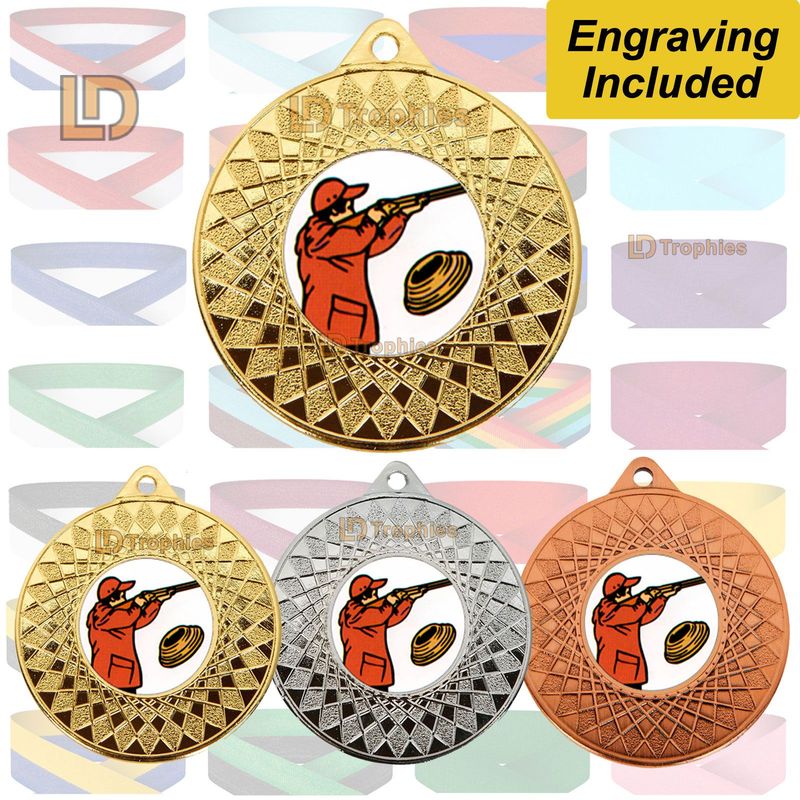 Clay Pigeon Shooting Medal & Ribbon