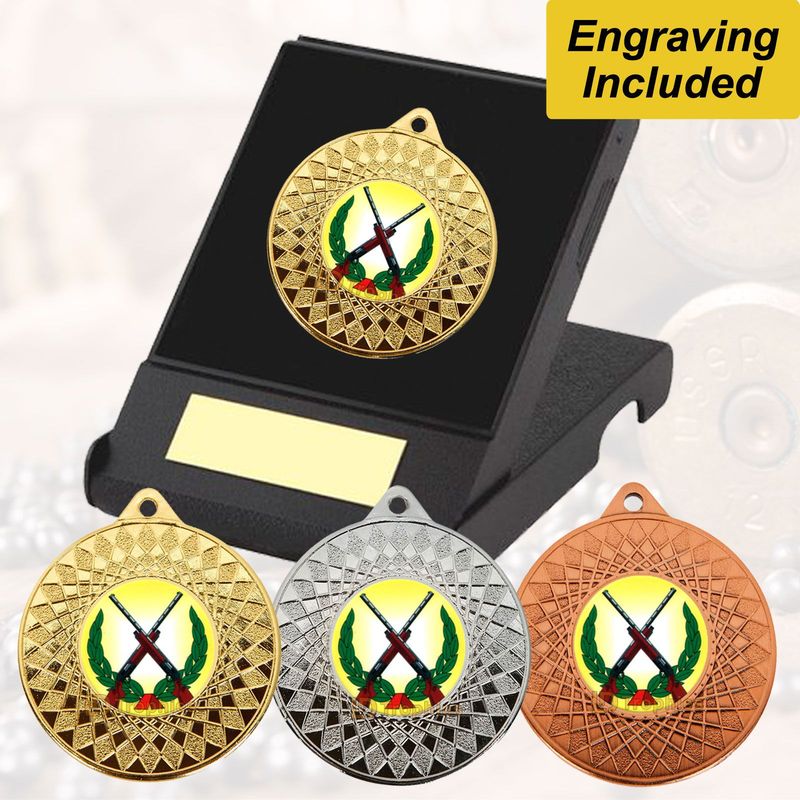 Rifle Shooting Medal in Presentation Box