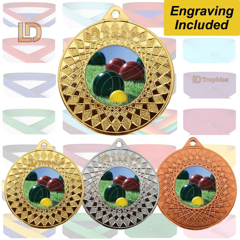 Boules / Petanque Medal & Ribbon