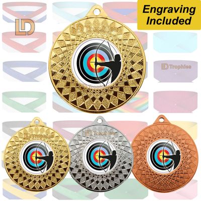 Archery Medal & Ribbon - Engraving Included