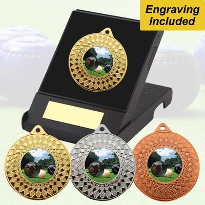Bowls Medal in Presentation Box - Engraving Included