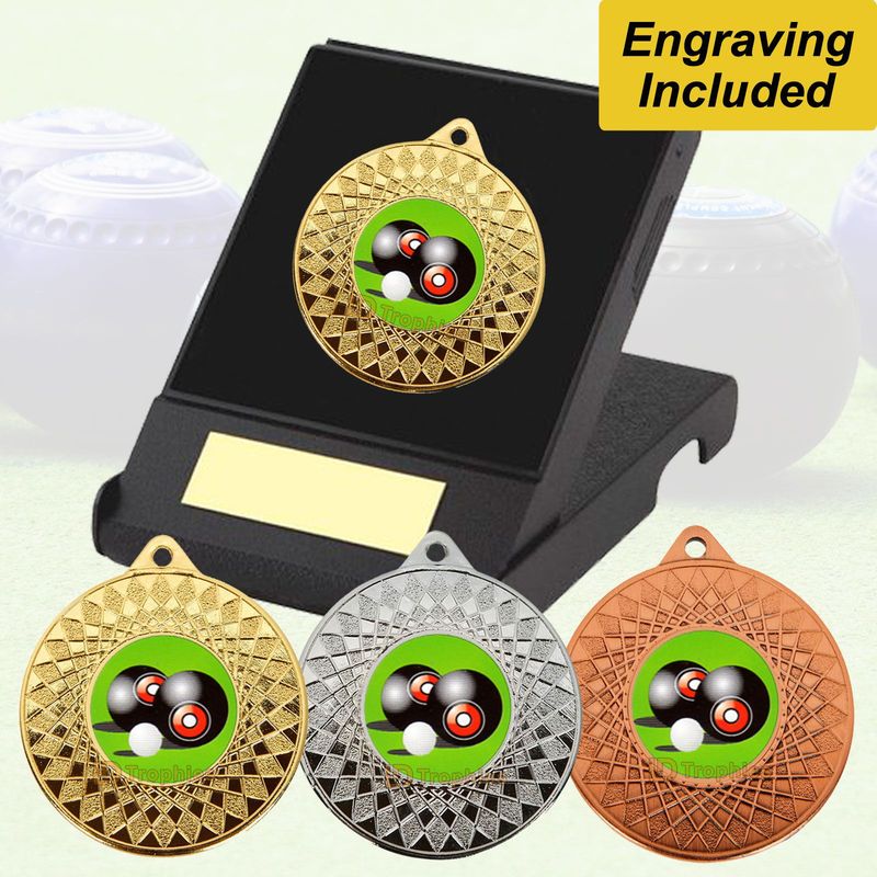 Bowls Medal in Presentation Box - Engraving Included