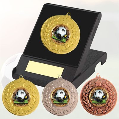 Football Medal in Case