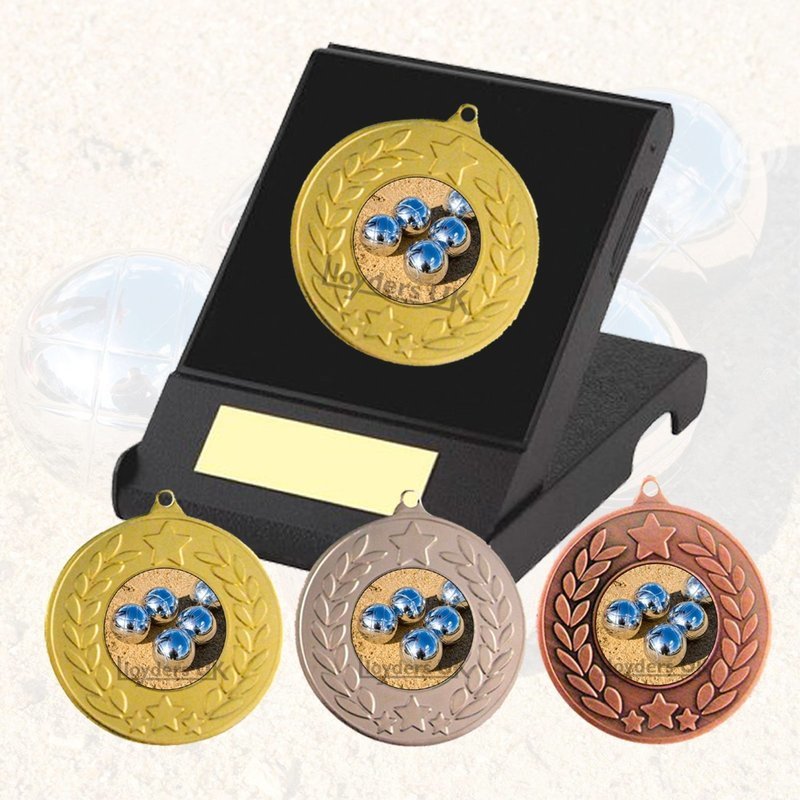 Petanque / Boules Medal in Box
