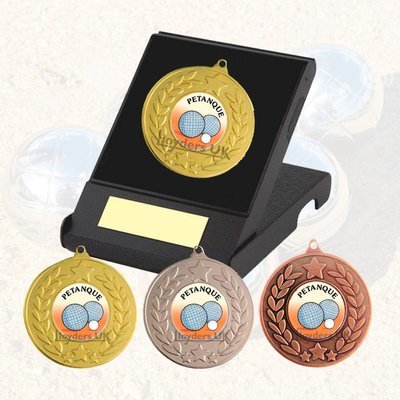Petanque Medal in Box