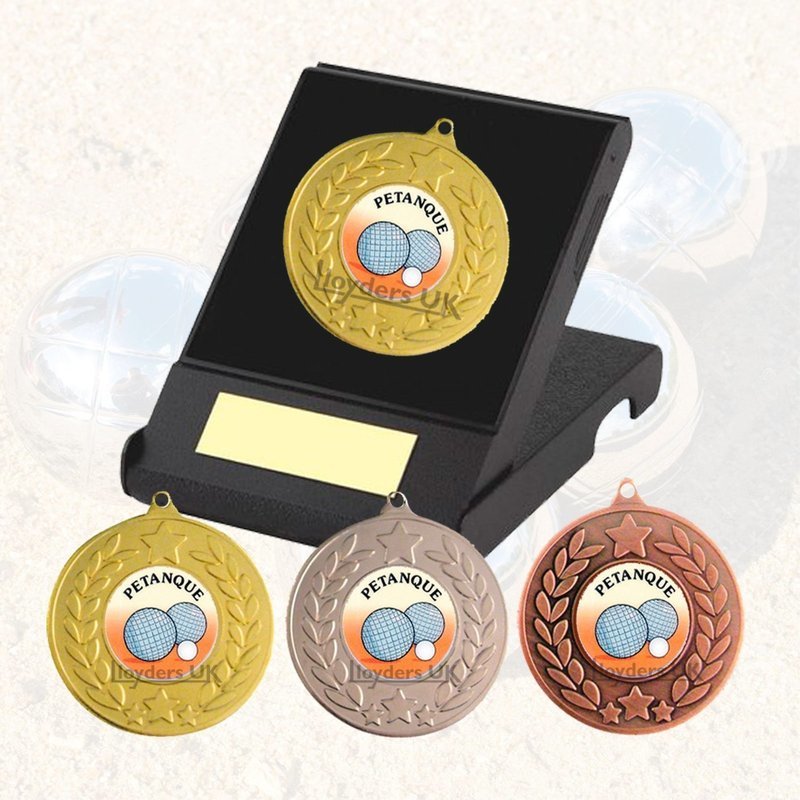 Petanque Medal in Box