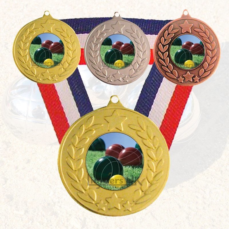 Boules / Petanque Medal & Ribbon