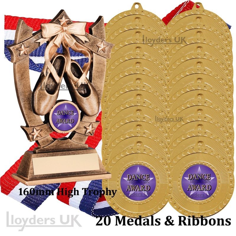 Dance Trophy & 20 Medals Pack