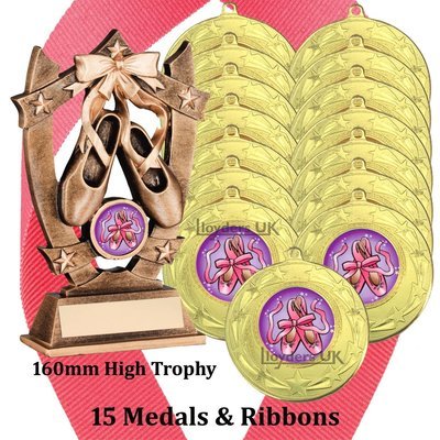 Ballet Trophy & 15 Medals Pack