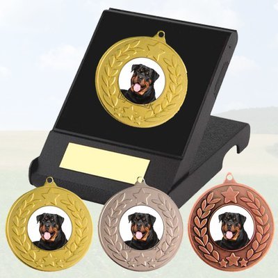 Dog Medal in Presentation Case - Rottweiler
