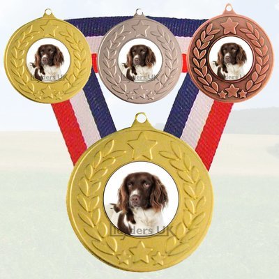 Dog Medal & Ribbon - Spaniel