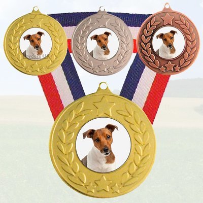 Dog Medal & Ribbon - Jack Russell