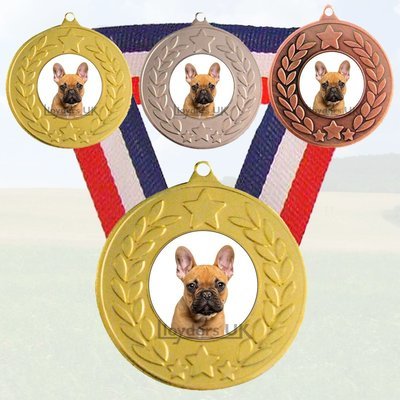 Dog Medal & Ribbon - French Bulldog