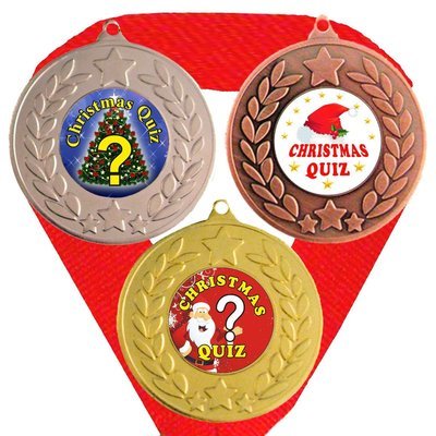 Christmas Quiz Medal & Ribbon