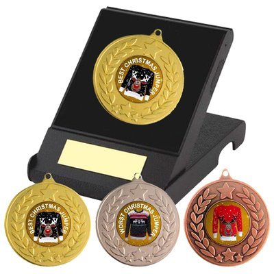 Christmas Jumper Medal in Presentation Box