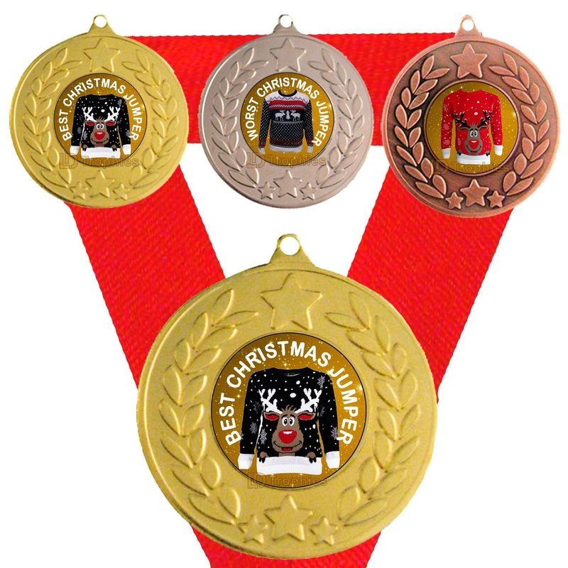 Christmas Jumper Medal & Ribbon