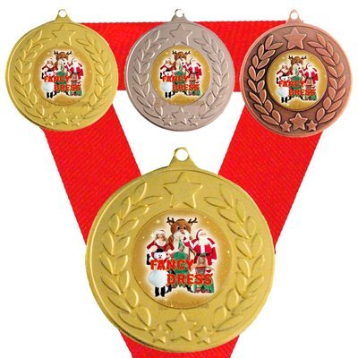 Christmas Fancy Dress Medal & Ribbon