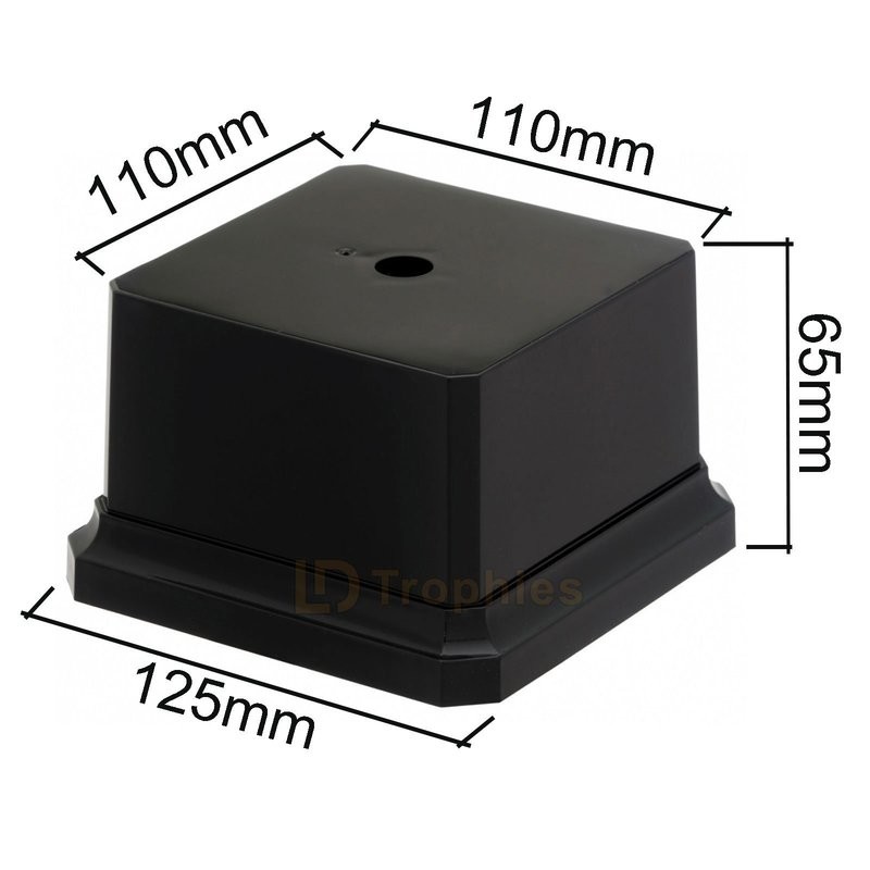 Black Square Trophy Base / Plinth 110mm