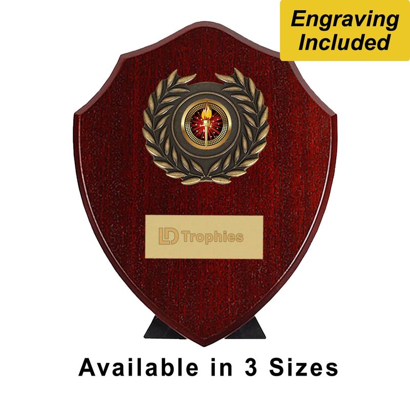 Sports Shield / Plaque -Triumph Mahogany Effect Sports Shield / Plaque -Triumph Mahogany Effect