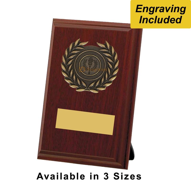 Sports Shield / Plaque - Rosewood Effect Sports Shield / Plaque - Rosewood Effect