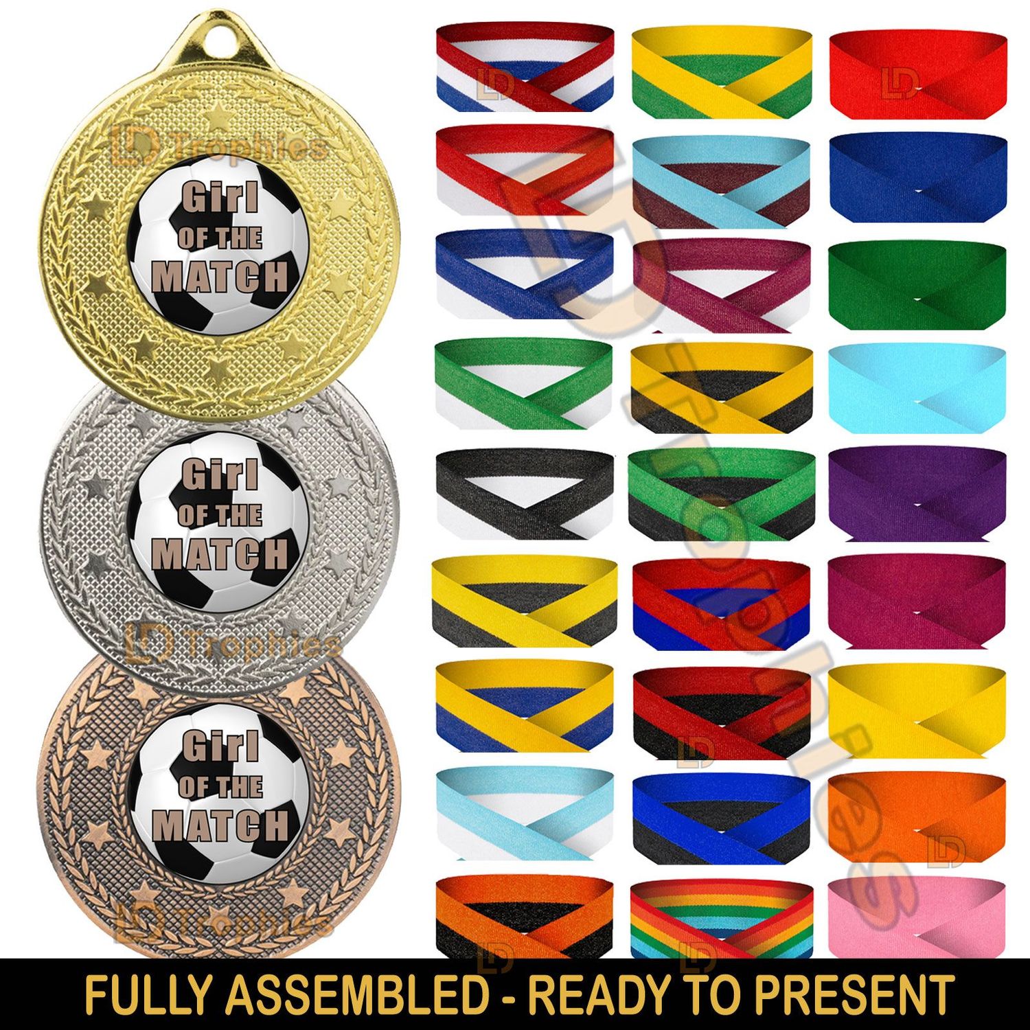 Girl of the Match Medals & Ribbons - Various Packs