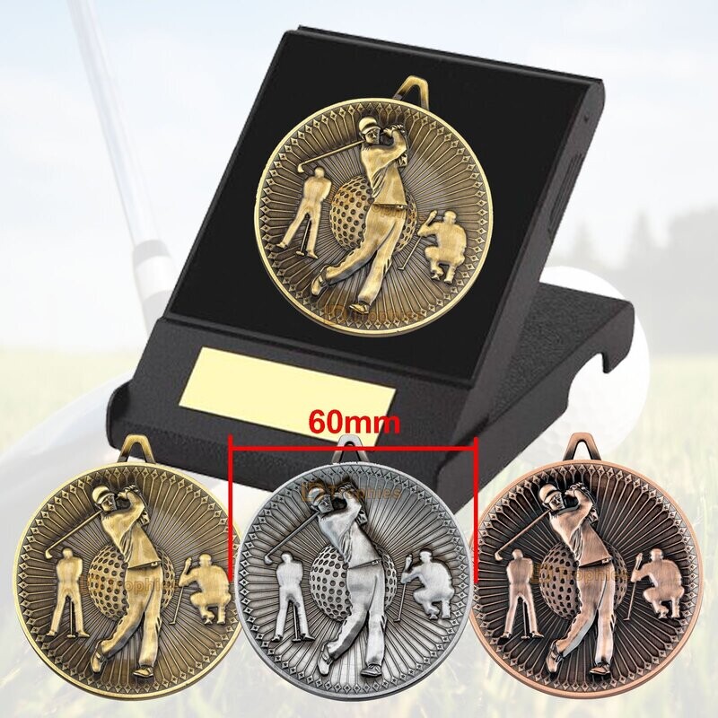 Quality Golf Medal in Presentation Box