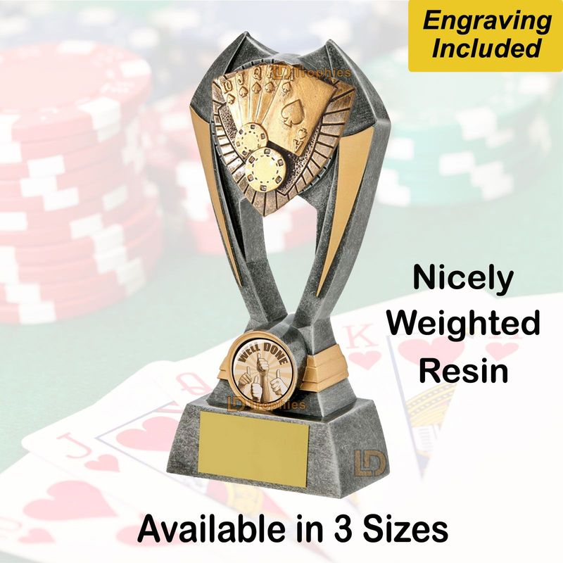 Poker Trophies (Resin) - Engraving Included