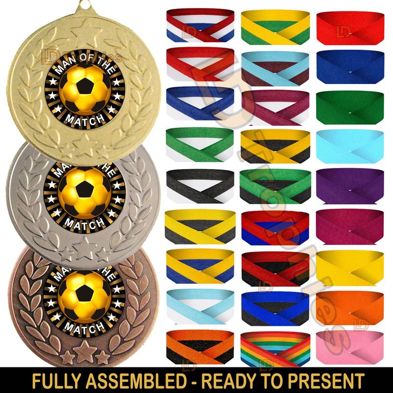 Man of the Match Medals & Ribbons - Various Packs