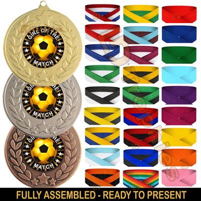 Girl of the Match Medals & Ribbons - Football Medals Girl of the Match Medals & Ribbons - Football Medals