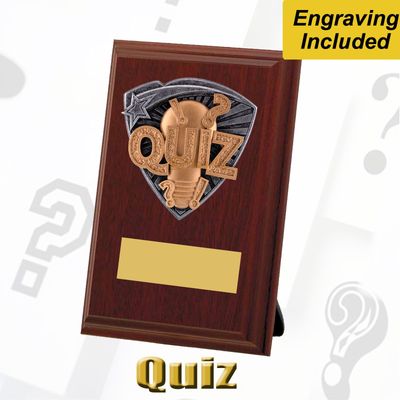 Quiz Shield / Plaque - Dark Wood Quiz Shield / Plaque - Dark Wood
