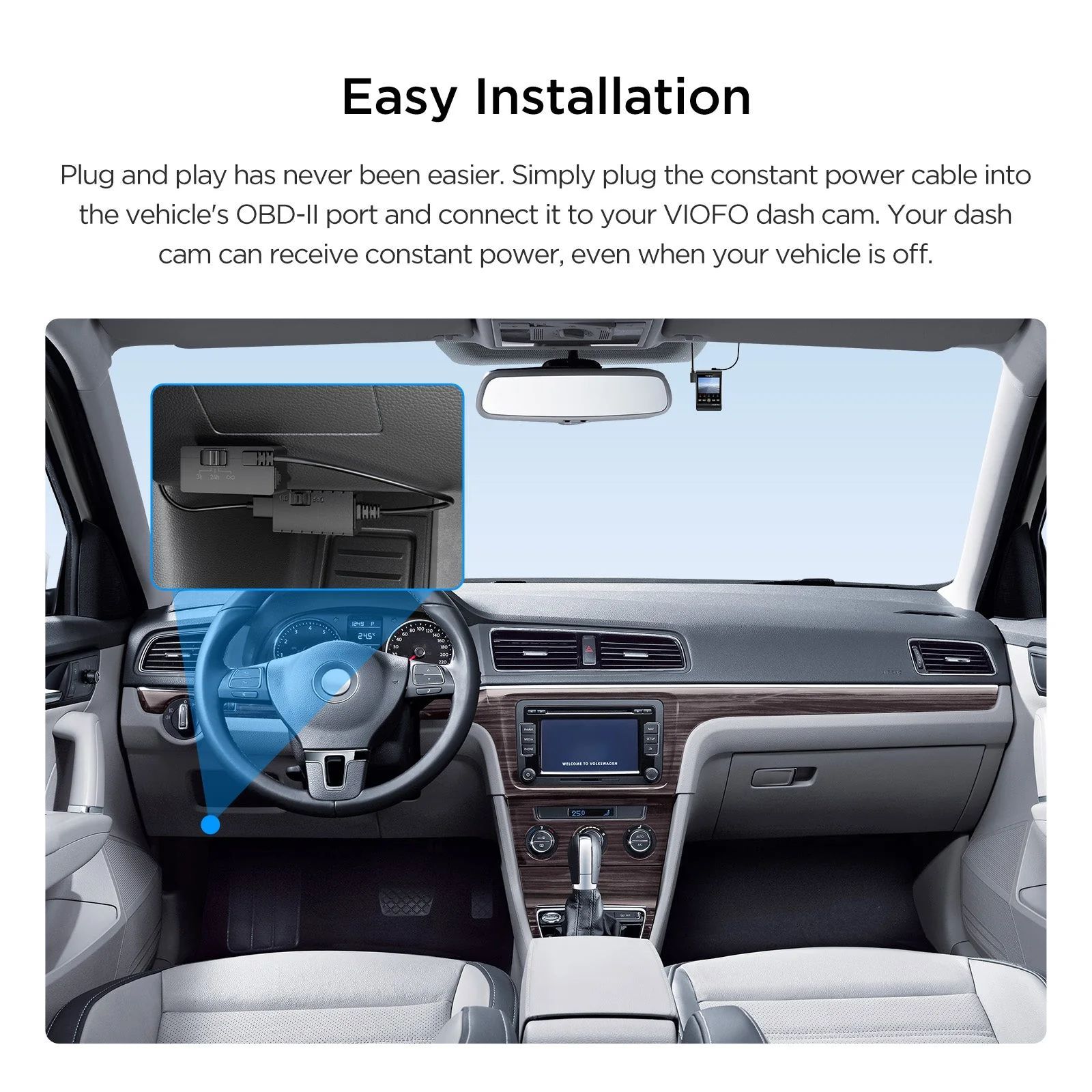 VIOFO OP100 OBD-II 24/7 Power Cable