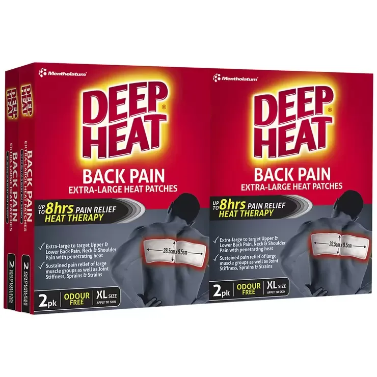 Deep Heat Back Patches 4 x 2 Pack