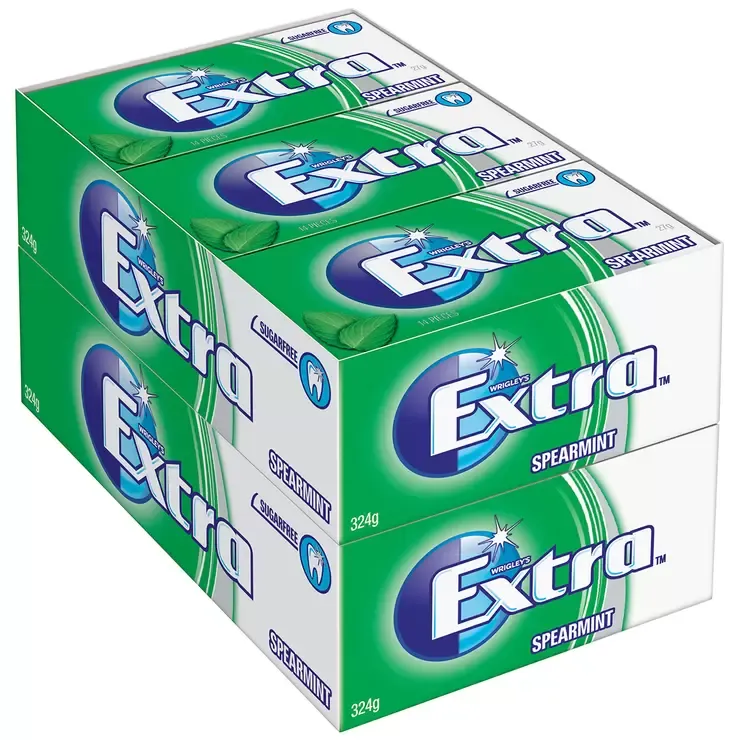 Wrigley's Extra Sugarfree Spearmint Gum 24 x 27g