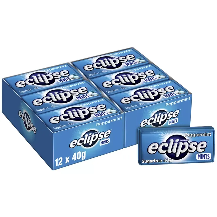 Wrigley's Eclipse Sugarfree Peppermint Mints 12 x 40g