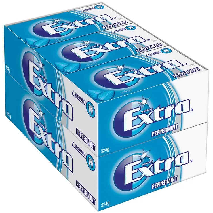 Wrigley's Extra Sugarfree Peppermint Gum 24 x 27g